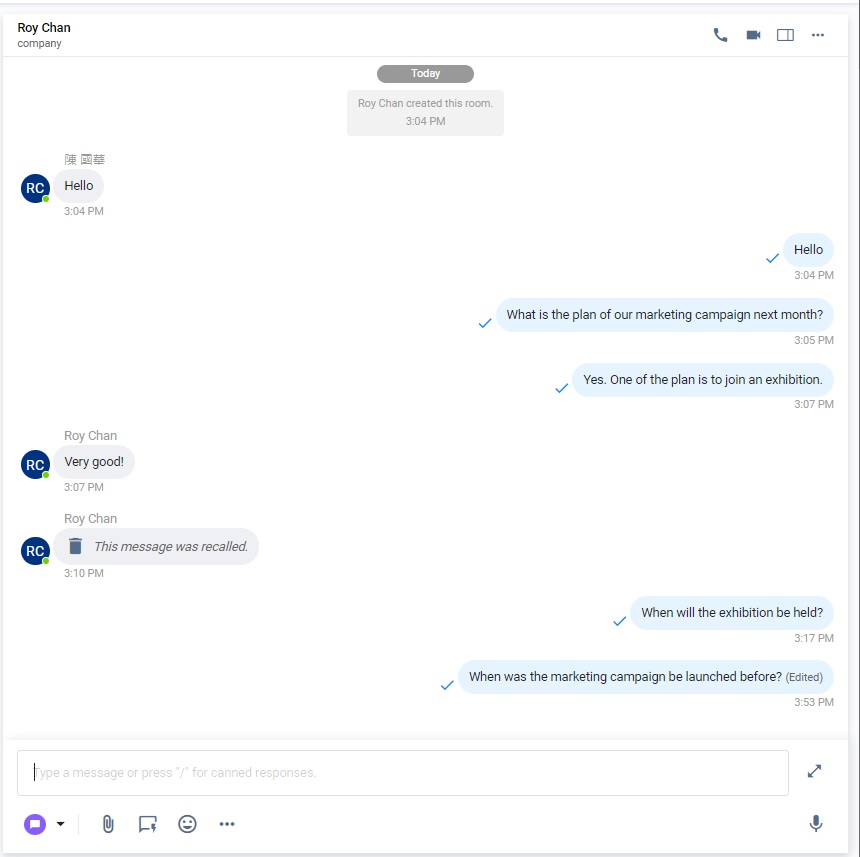 Edit message