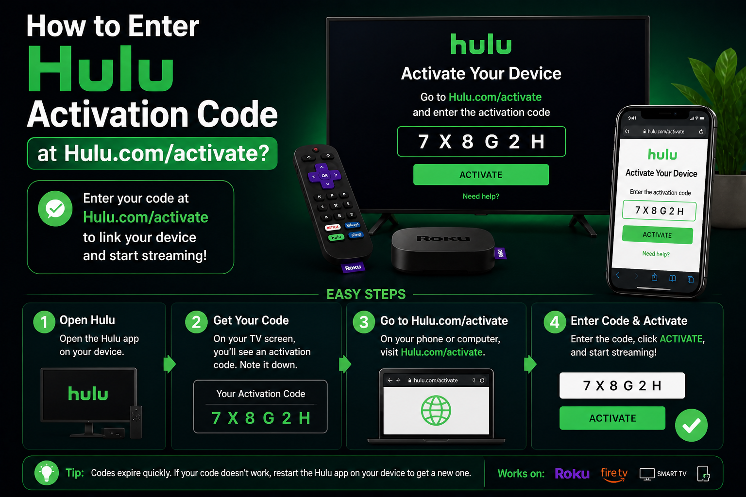 enter hulu code