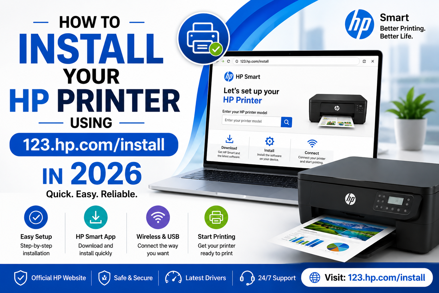 How to Install Your HP Printer Using 123.hp.com Install in 2026