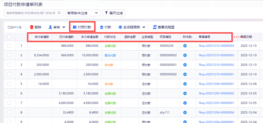 预付款单及退款单-为谷云