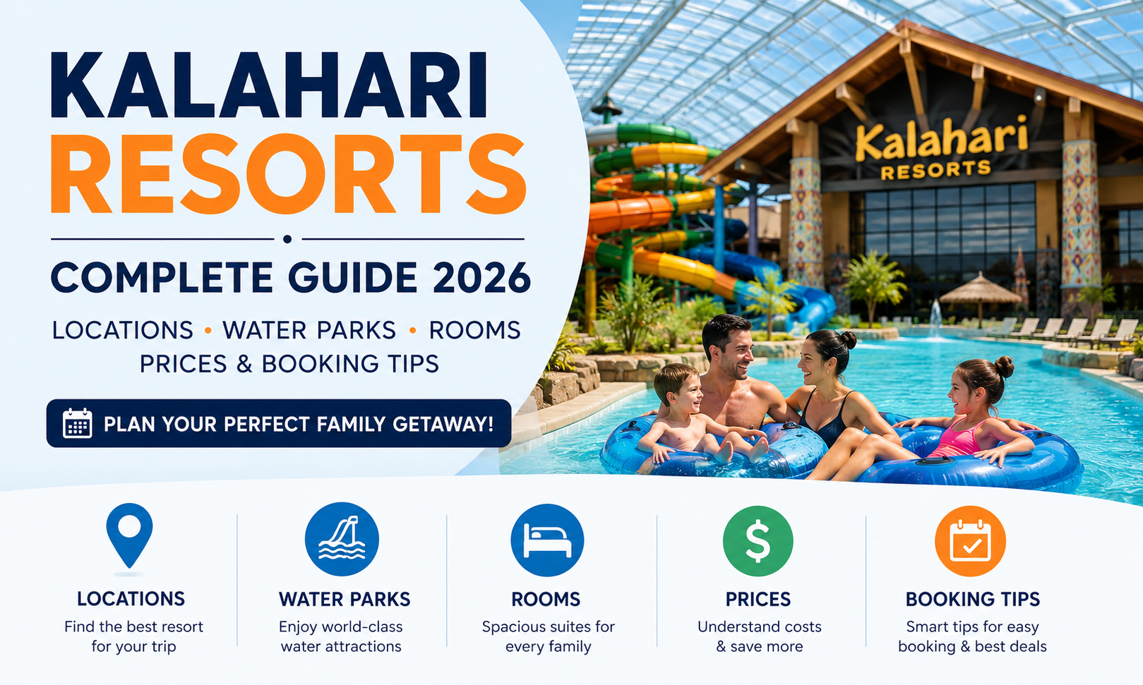 Kalahari Resorts Complete Guide 2026: Locations, Water Parks, Rooms, Prices & Booking Tips