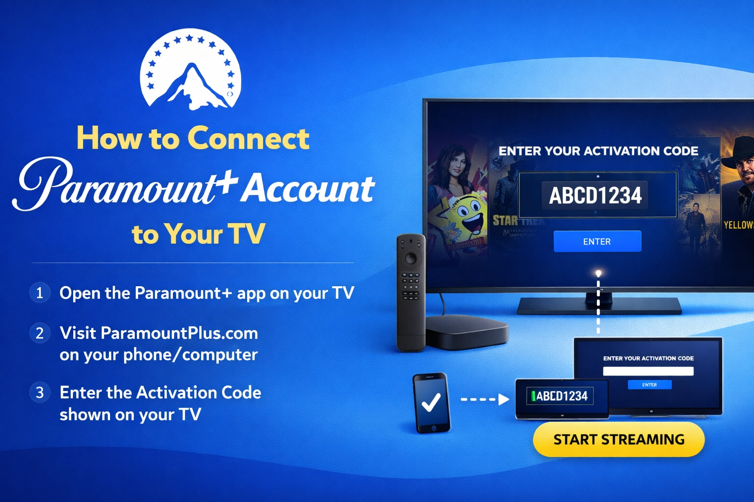 How to Connect Paramount Plus Account to Your TV?