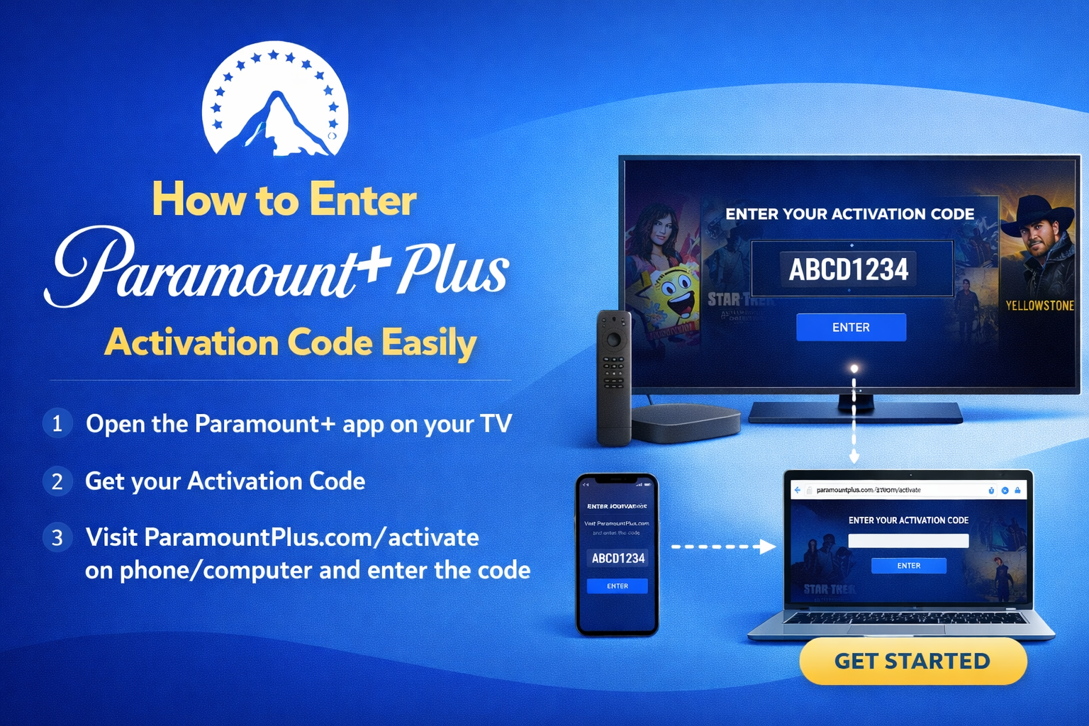 How to Enter Paramount Plus Activation Code Easily?