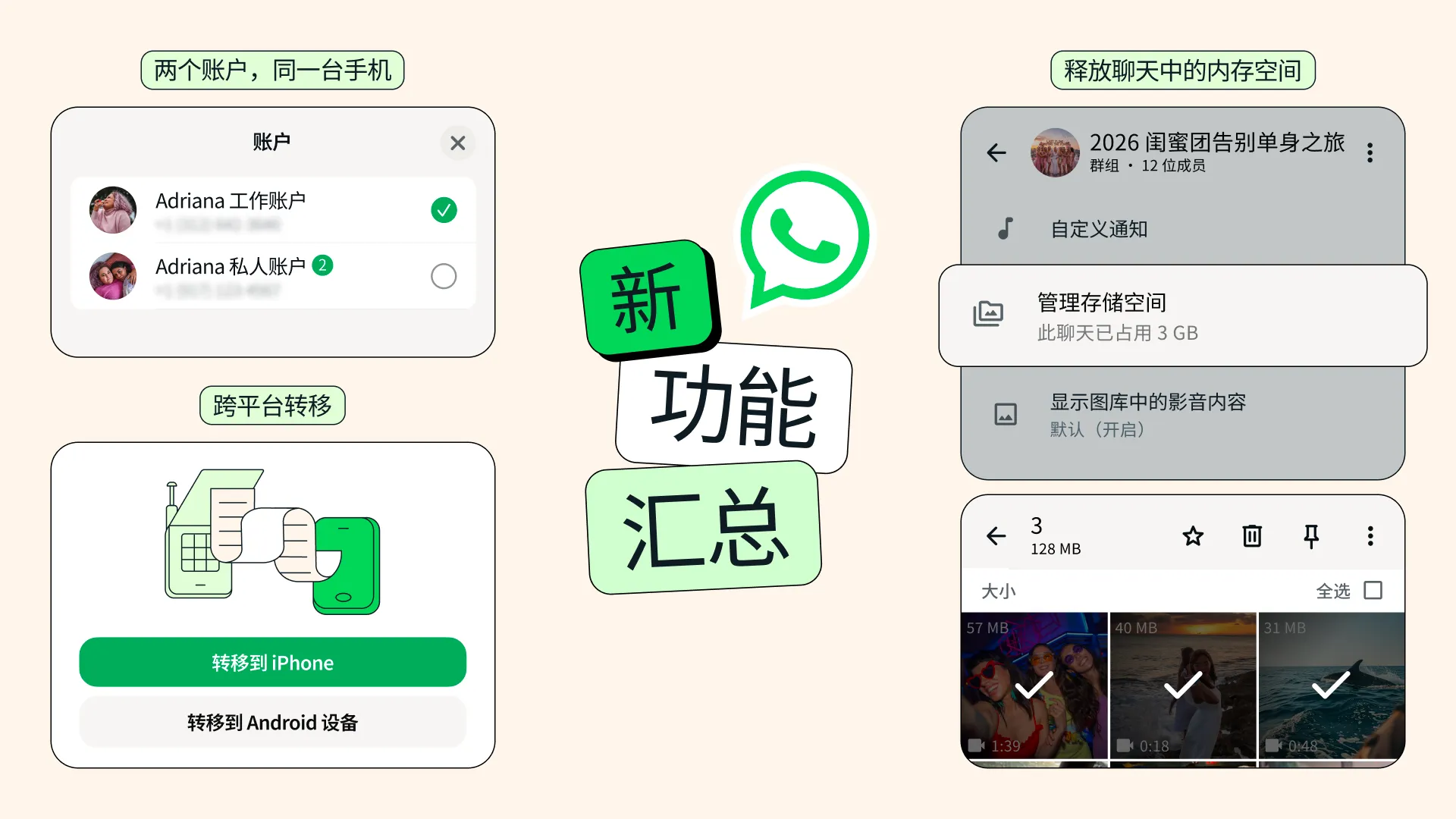 WhatsApp多项功能全面升级