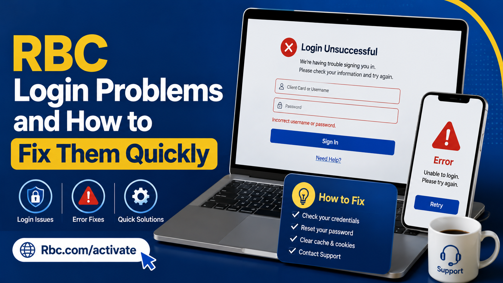 RBC Login Problems and How to Fix Them Quickly