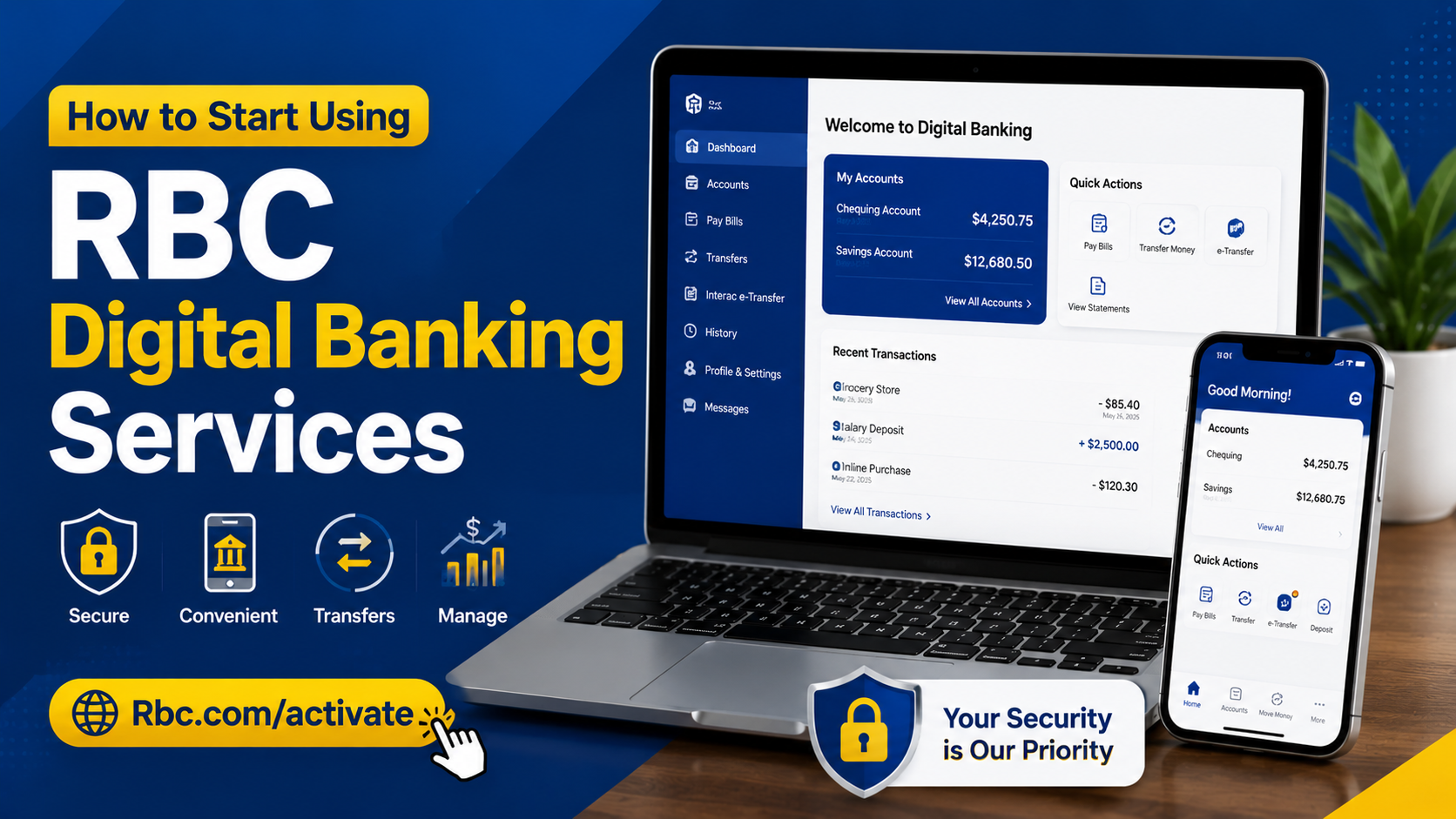 How to Start Using RBC Digital Banking Services