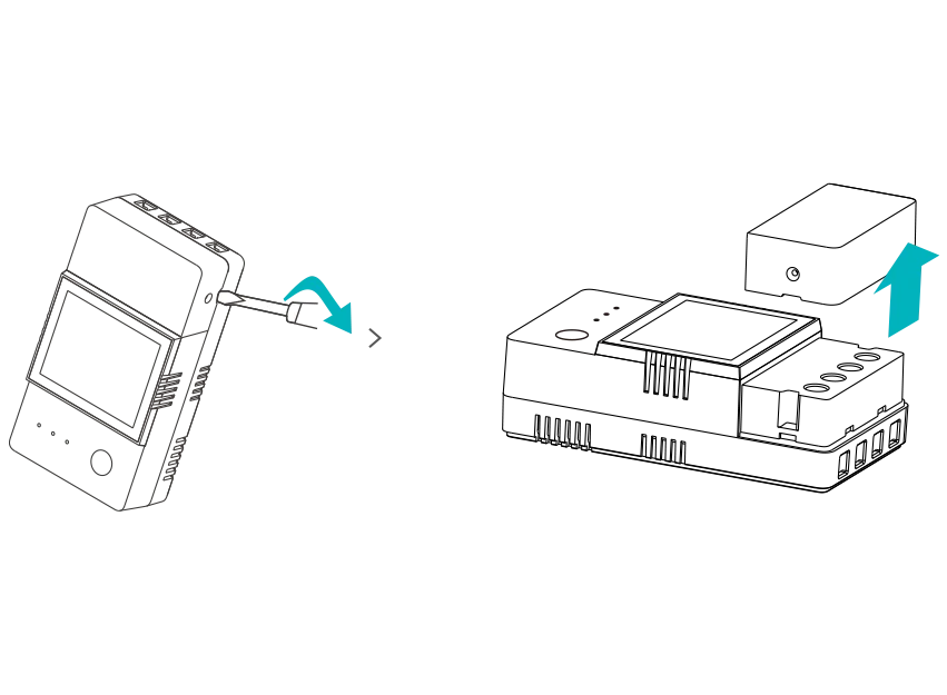 Снять защитную крышку Sonoff POW Elite