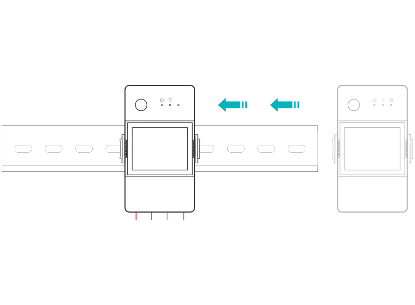 Монтаж Sonoff POW Elite на DIN-рейку