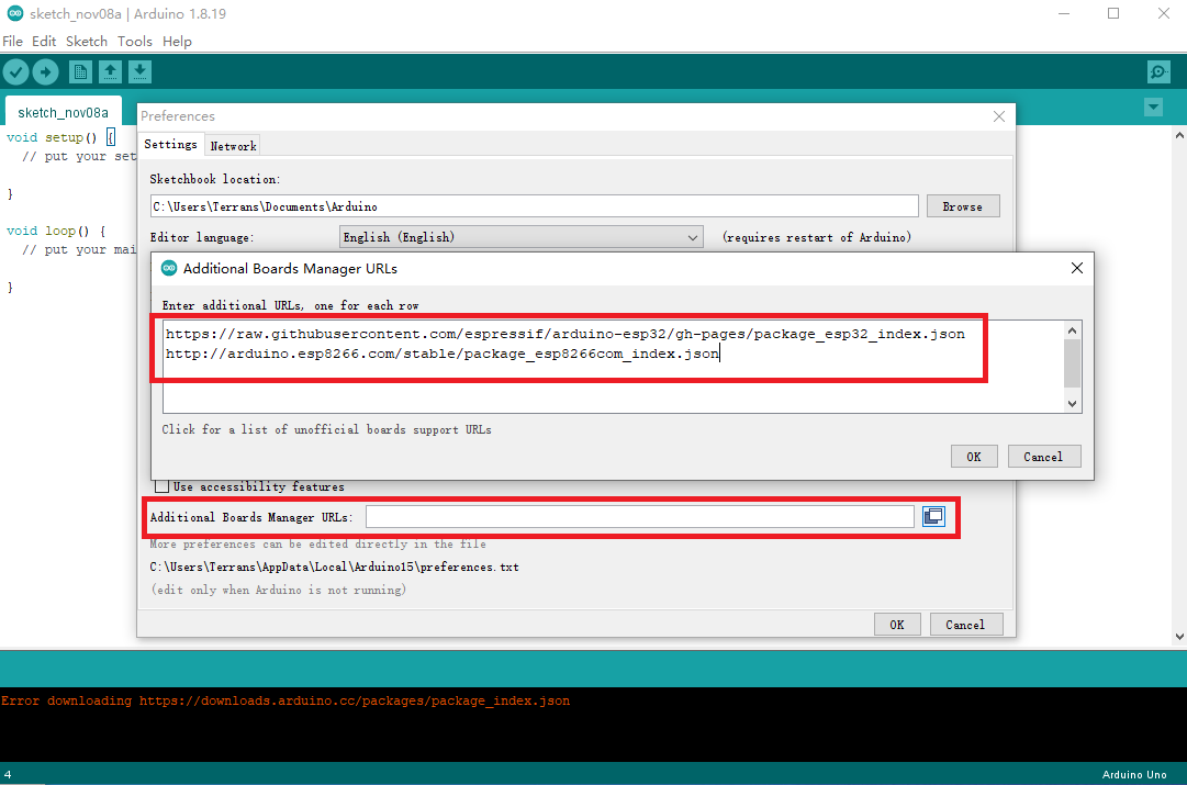 Set up Arduino-Terrans Industry Help