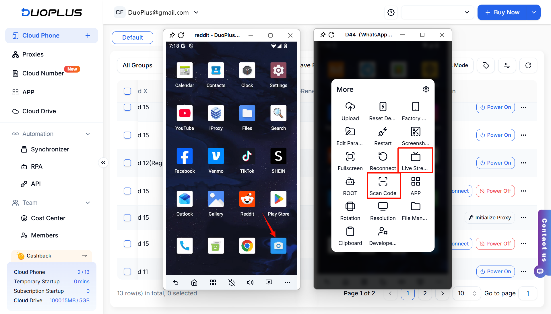 Cải thiện độ nét camera Cloud Phone