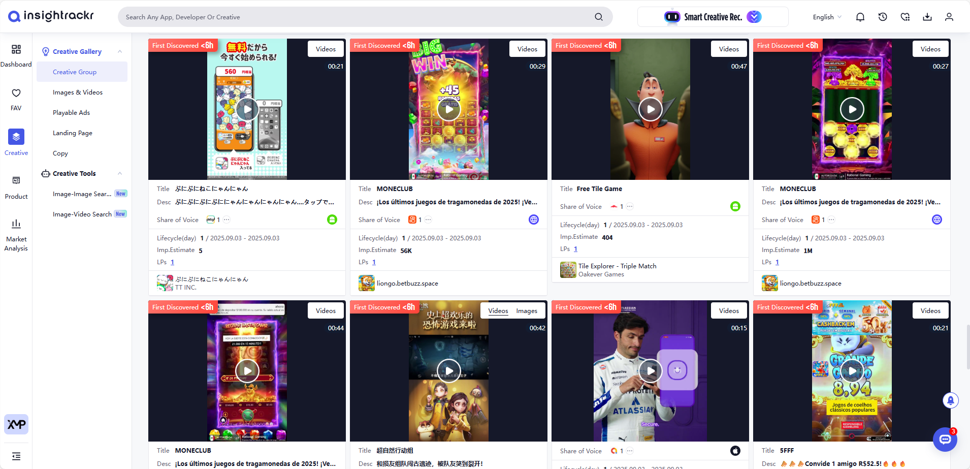 Insightrackr Creative Gallery