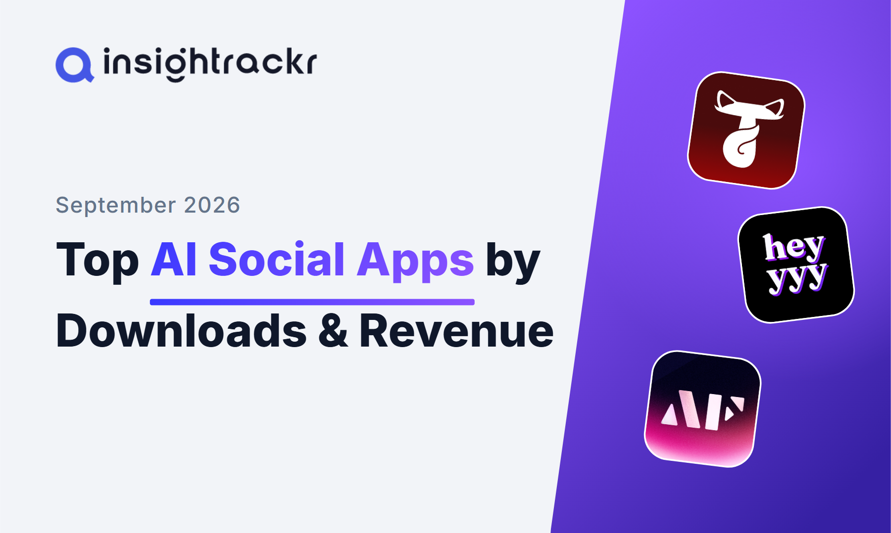 September 2026 | Top AI Social Apps by Downloads & Revenue
