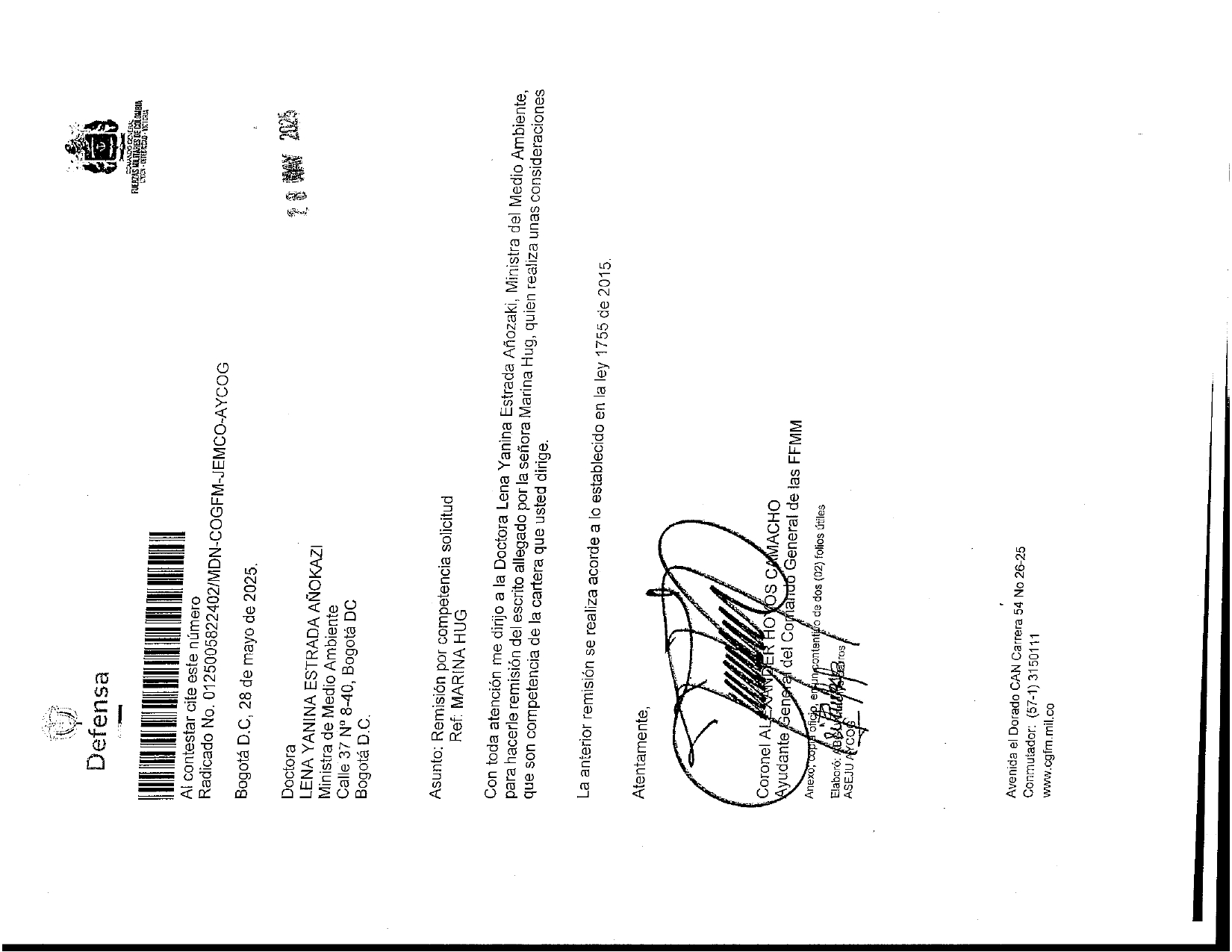 From Comando General Fuerzas Militares de Colombia From Comando General Fuerzas Militares de Colombia