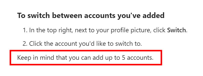 The Instagram platform itself permits you to manage up to five accounts using just one email address. 