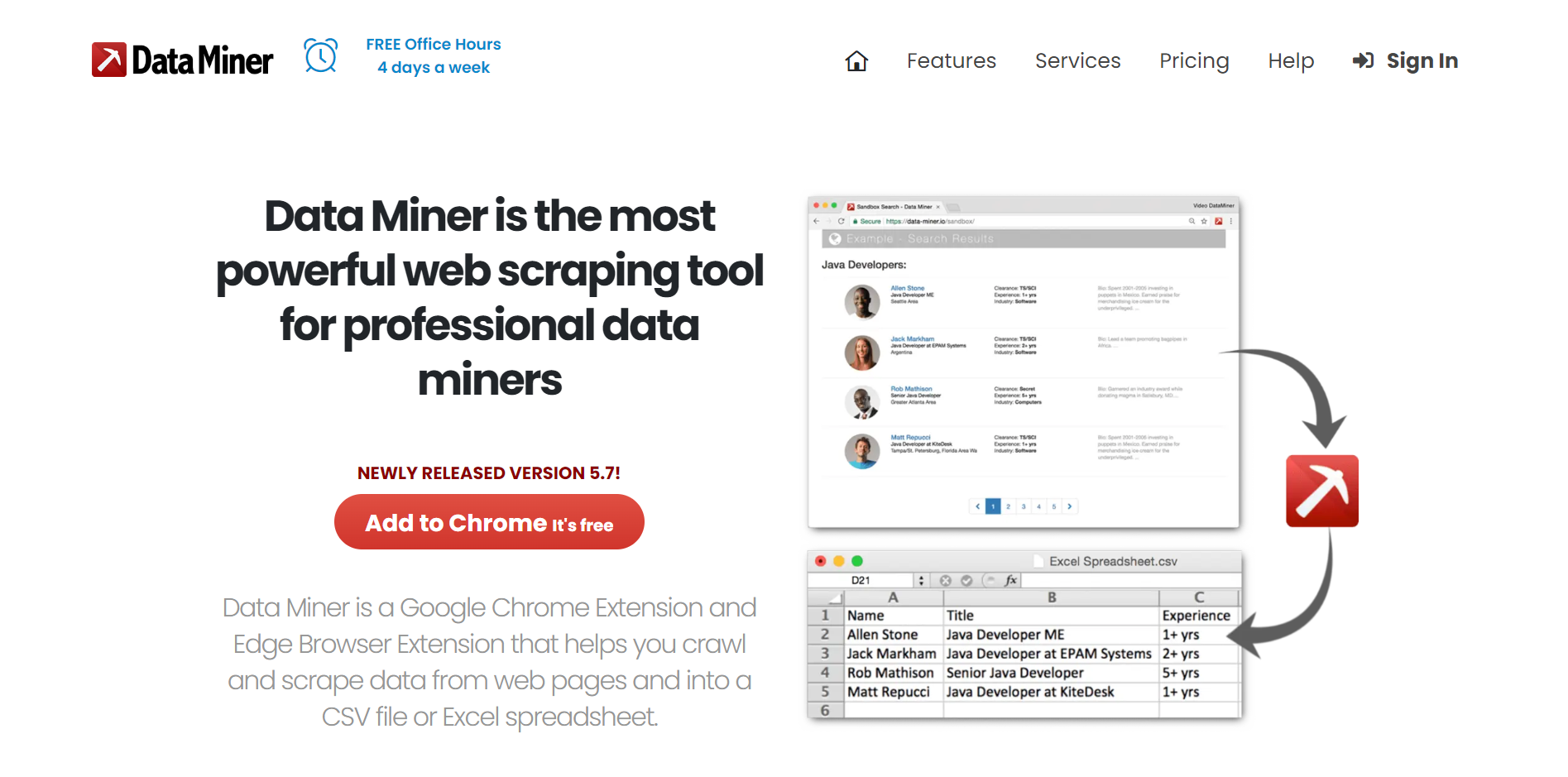 Data Miner Official Main Page