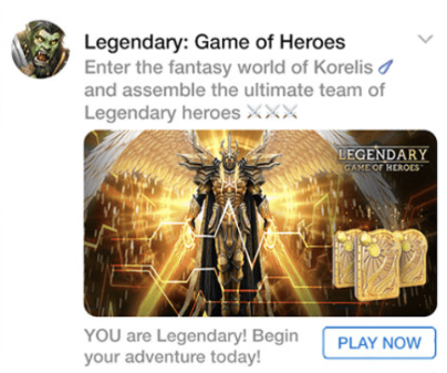 N3TWORK's facebook messenger Ad