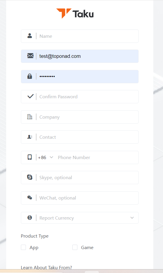 Taku Account Management-Taku Help center