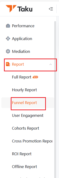 Funnel Report-Taku Help center