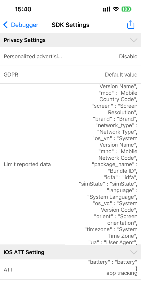 SDK Settings2