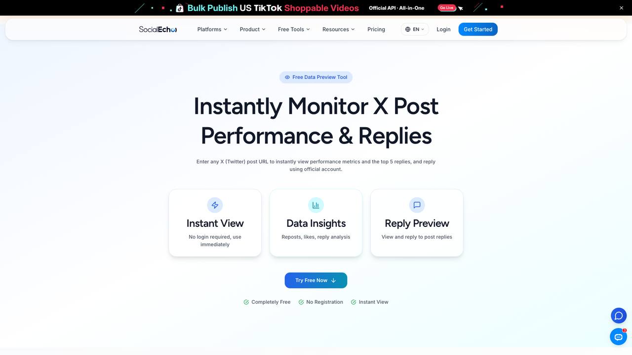 SocialEcho X Post Monitor
