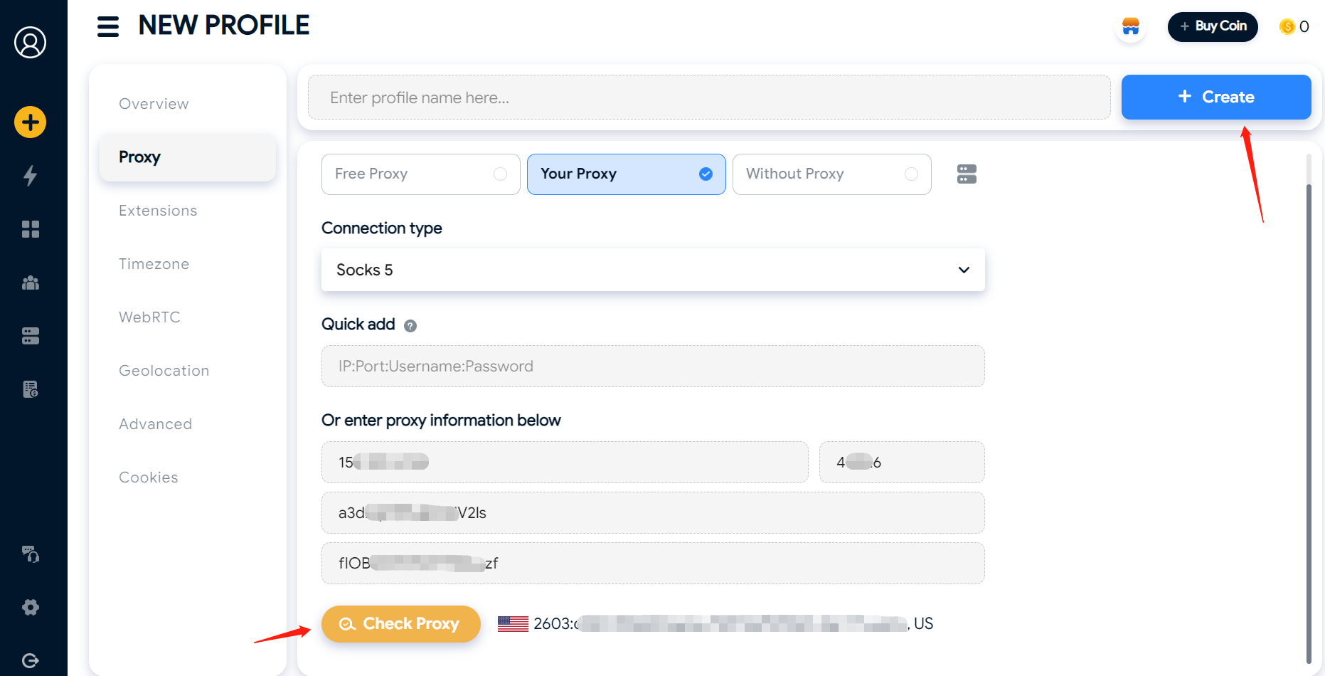 How to setup proxy in Hidemyacc？-IPFoxy