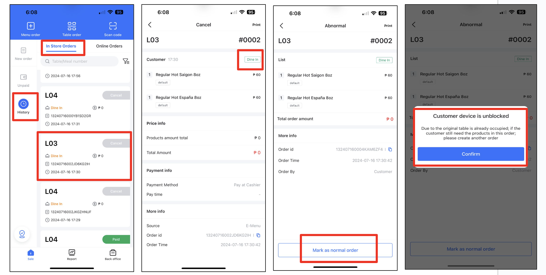 Abnormal Order-OrderPin All-in-One Restaurant POS -- Help Center