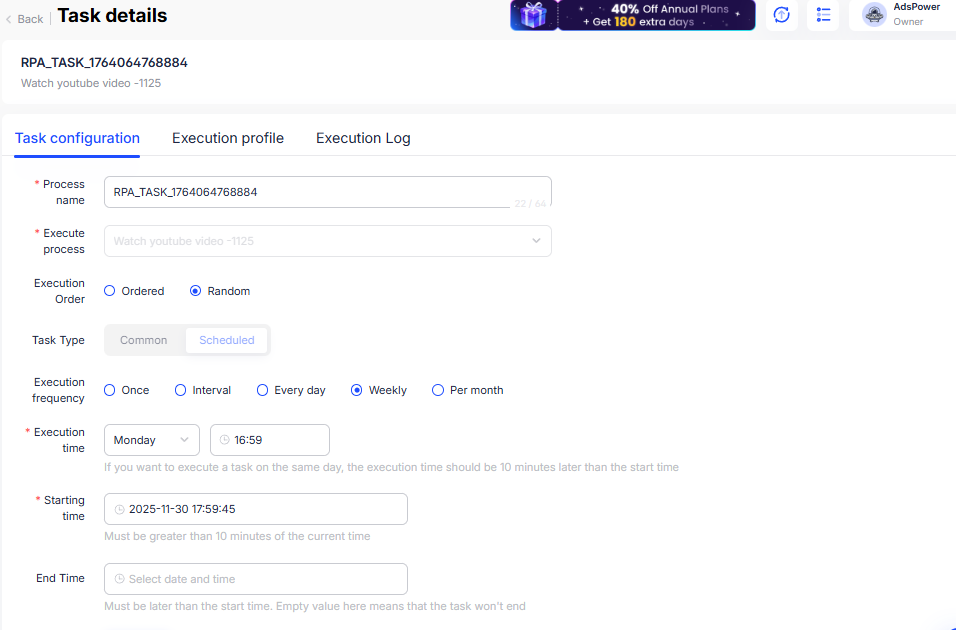 Task-RPA User Guide - AdsPower