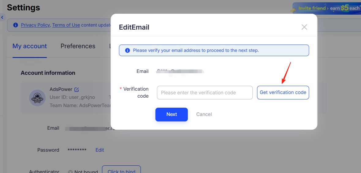 How to change account email?-Help Center - AdsPower