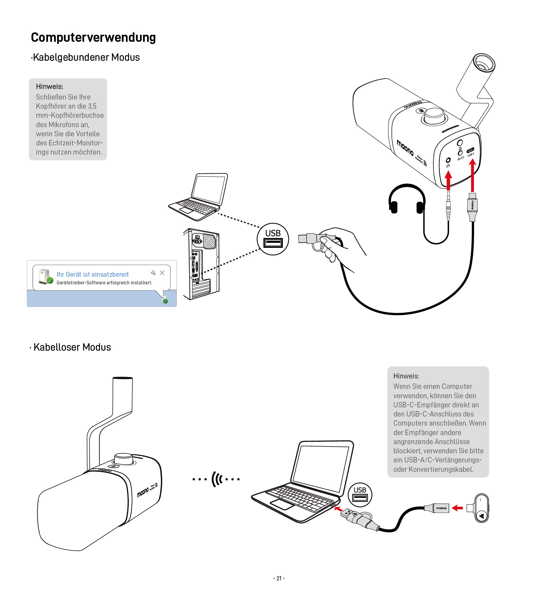 PD100W User Manual ( English & More Languages )-Maono Help Center