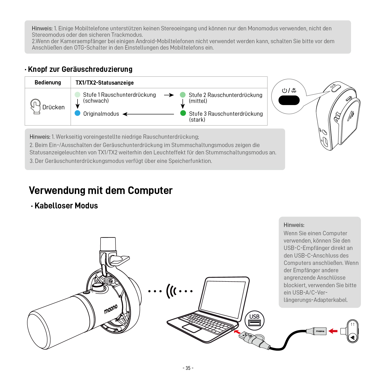 PD200W User Manual ( English & More Languages )-Maono Help Center