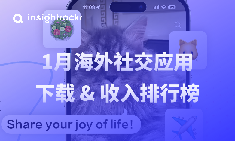 2025年1月海外社交应用下载与收入排行榜
