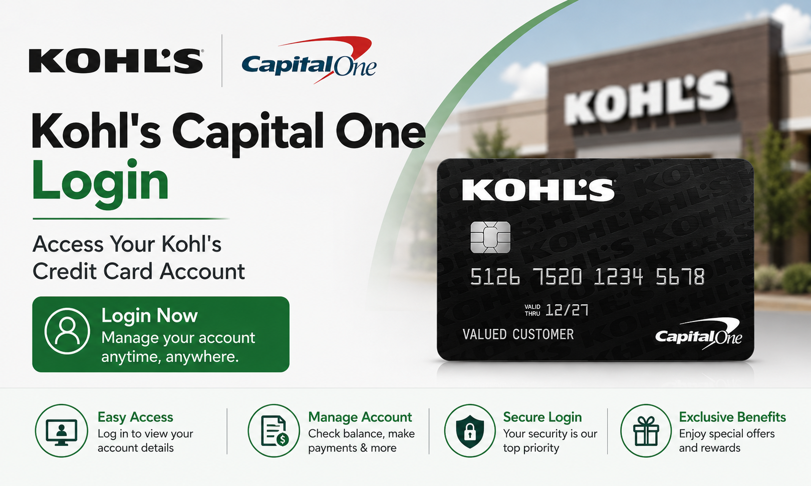 Kohl's Capital One Login – Access Your Kohl's Credit Card Account
