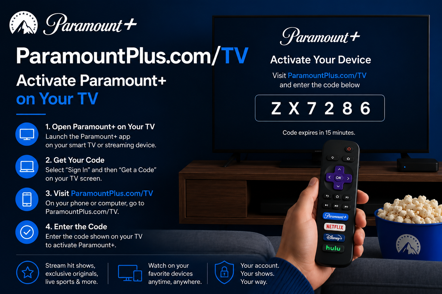 ParamountPlus.com/TV – Activate Paramount+ on Your TV