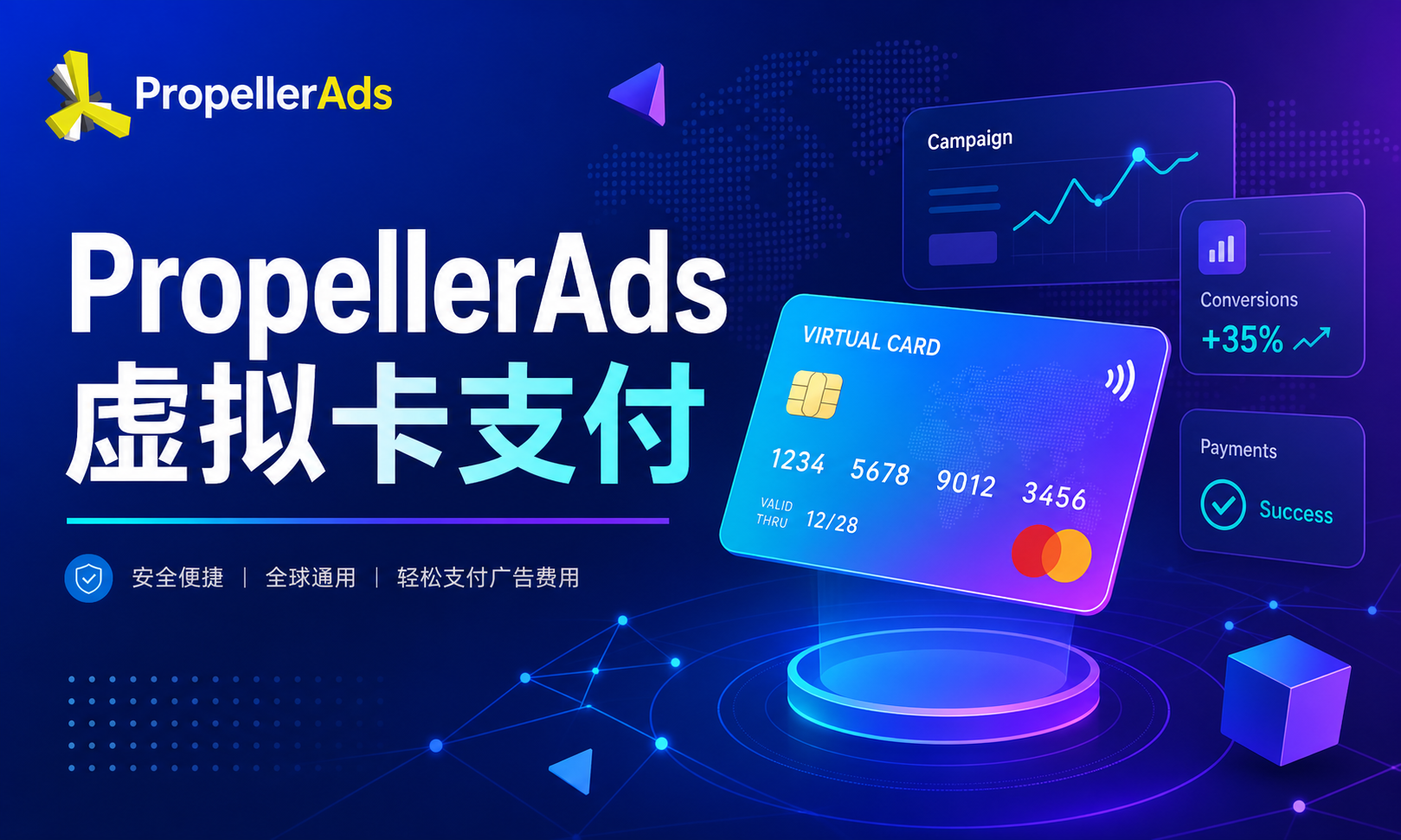 PropellerAds 支付方式怎么选？Bank Card、Wire Transfer 与 PayPal 入金对比