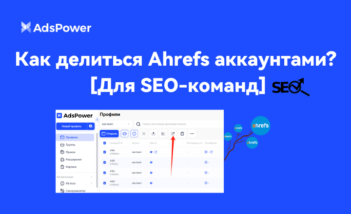 Как делиться Ahrefs аккаунтами