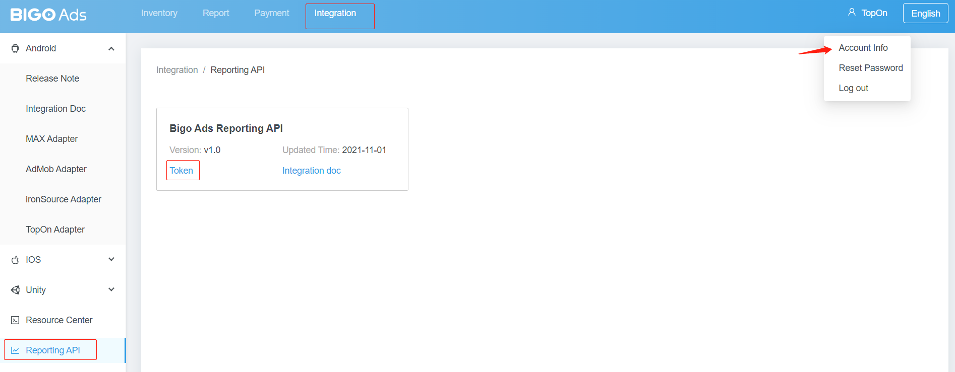 Bigo AdsTopOn Help center