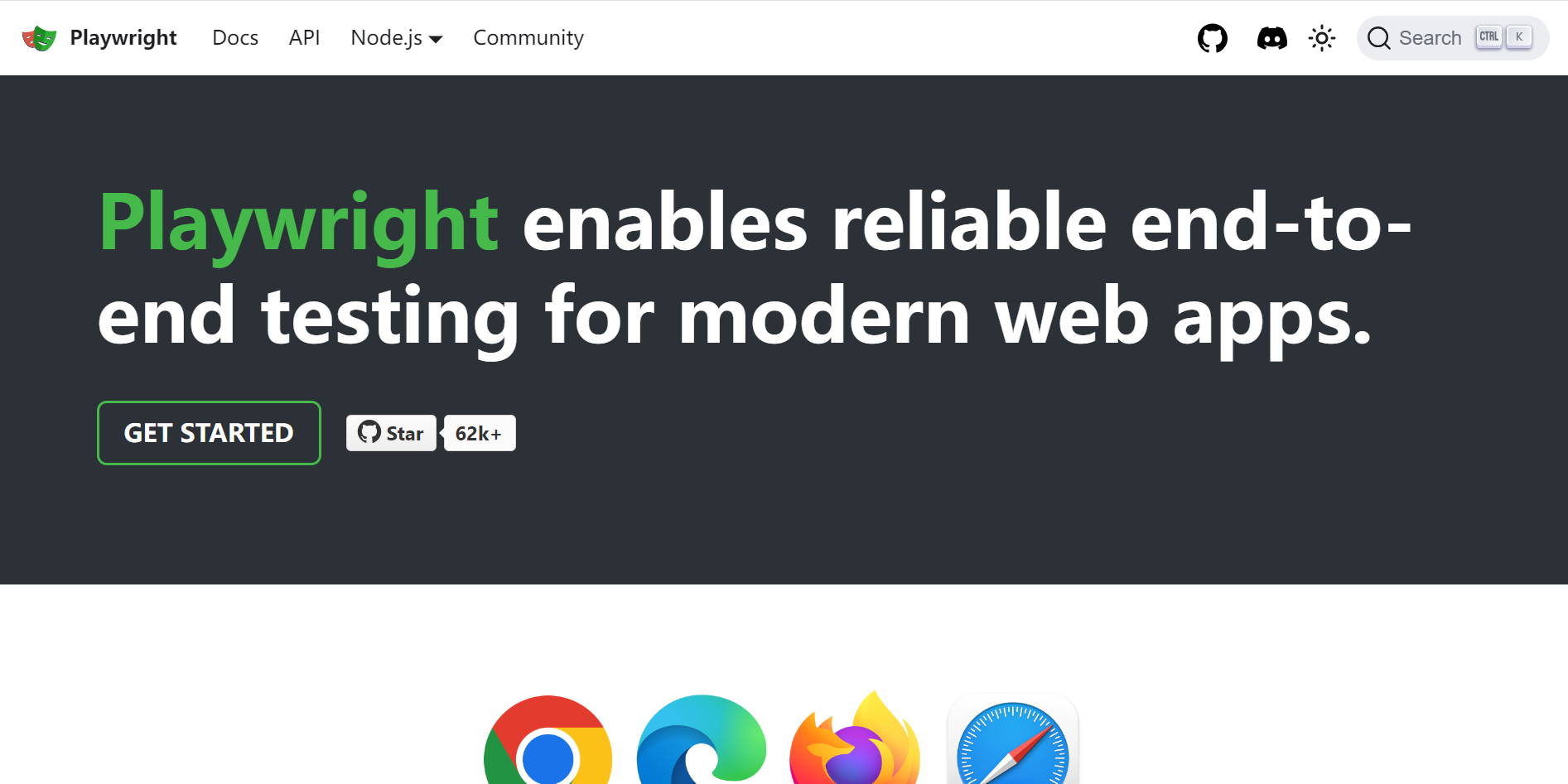 Playwright官网主页