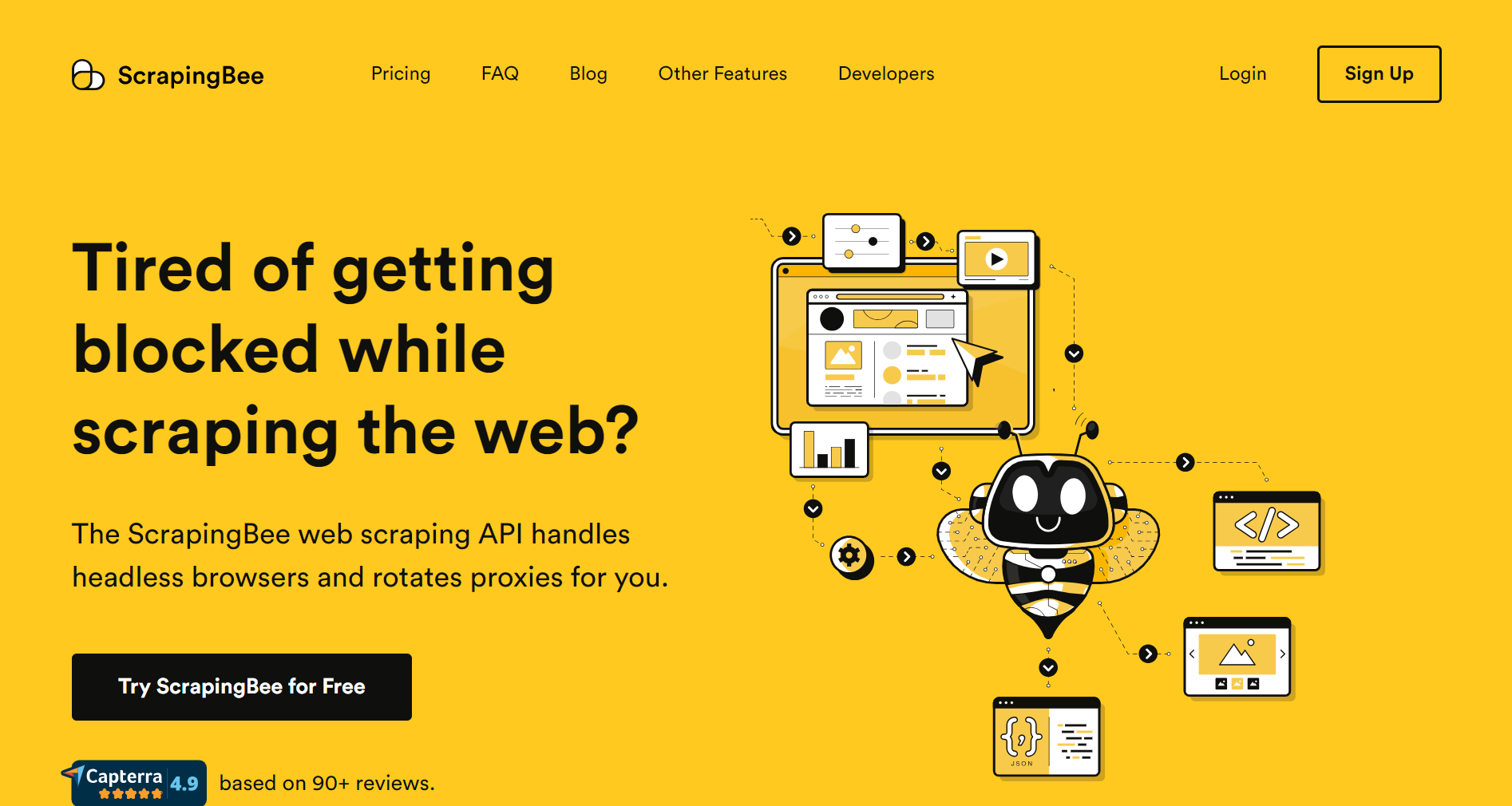 ScrapingBee官网主页